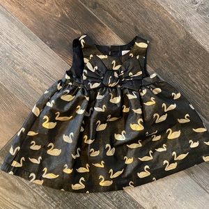 Cat and jack black and gold swan dress